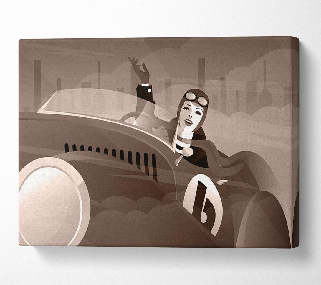  A Canvas Print of Old Woman Racer Canvas Wall Art