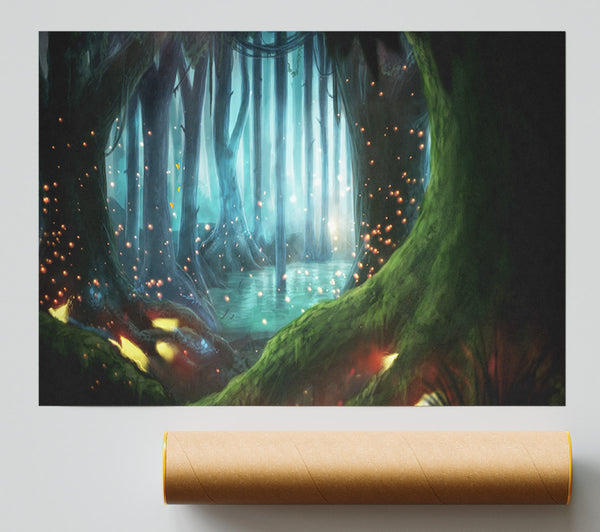 Magical Forest Orbs Giclee Print