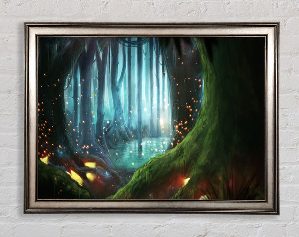 Magical Forest Orbs Framed Print
