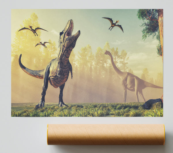 The Mighty T-Rex Print