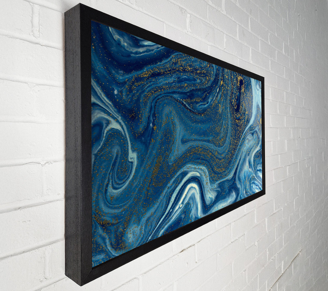  A Canvas Print of Blue Glitter Flow Canvas Print