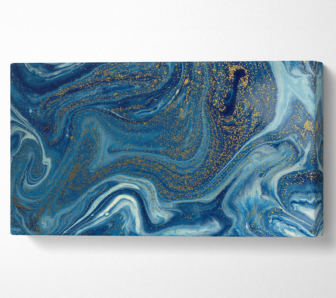  A Canvas Print of Blue Glitter Flow Canvas Print