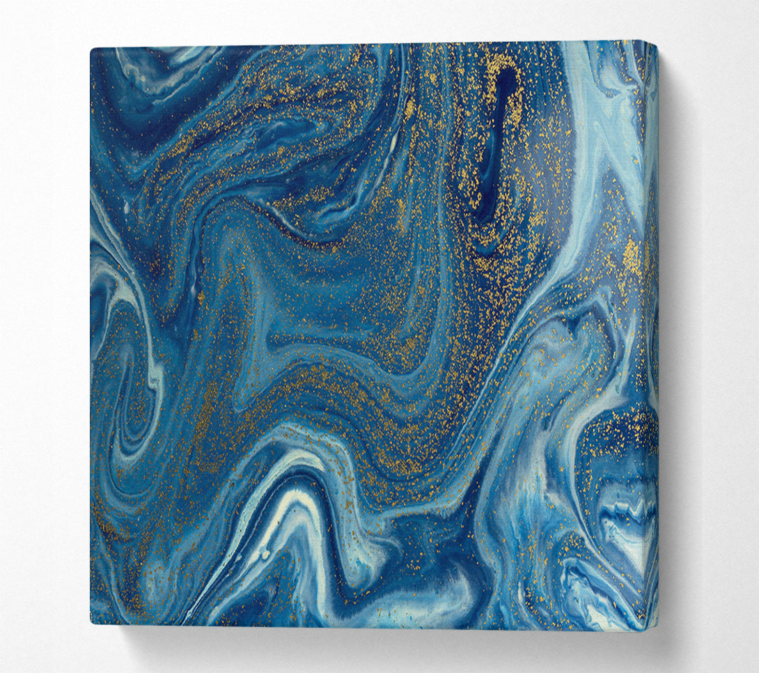  A Canvas Print of Blue Glitter Flow Canvas Print