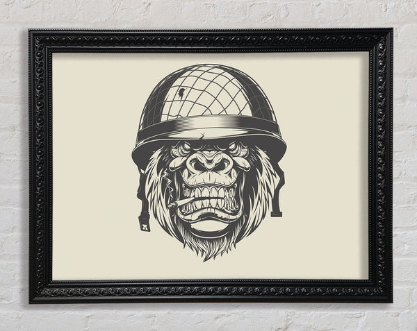 Gorilla Army Cadet Framed Print