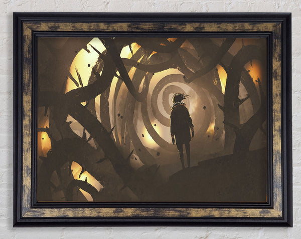 Through The Bramble Walk Framed Print