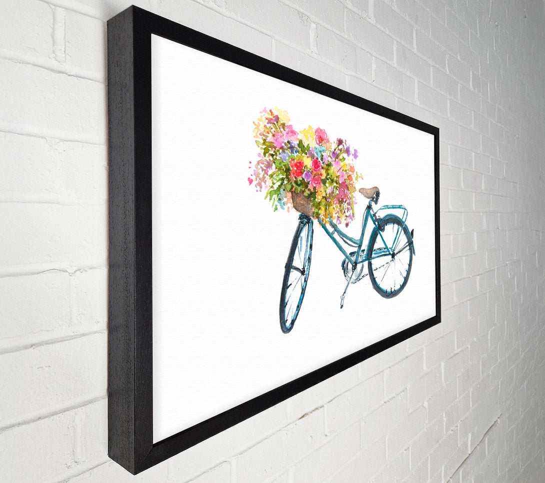  A Canvas Print of Flowers On A Bike Canvas Print