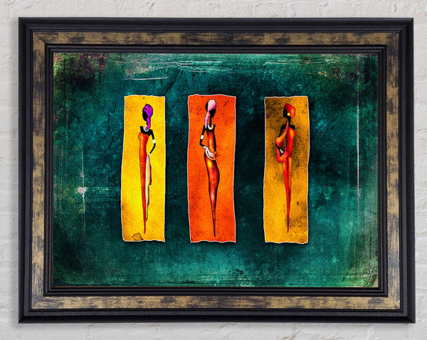 Three Traditional African Framed Print