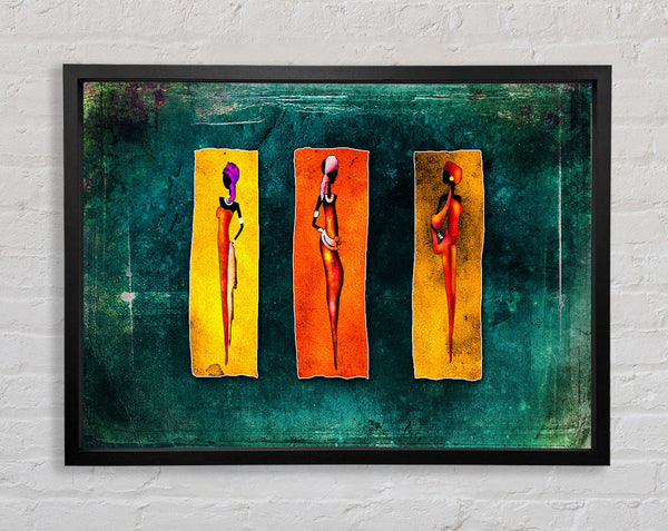 Three Traditional African Framed Print