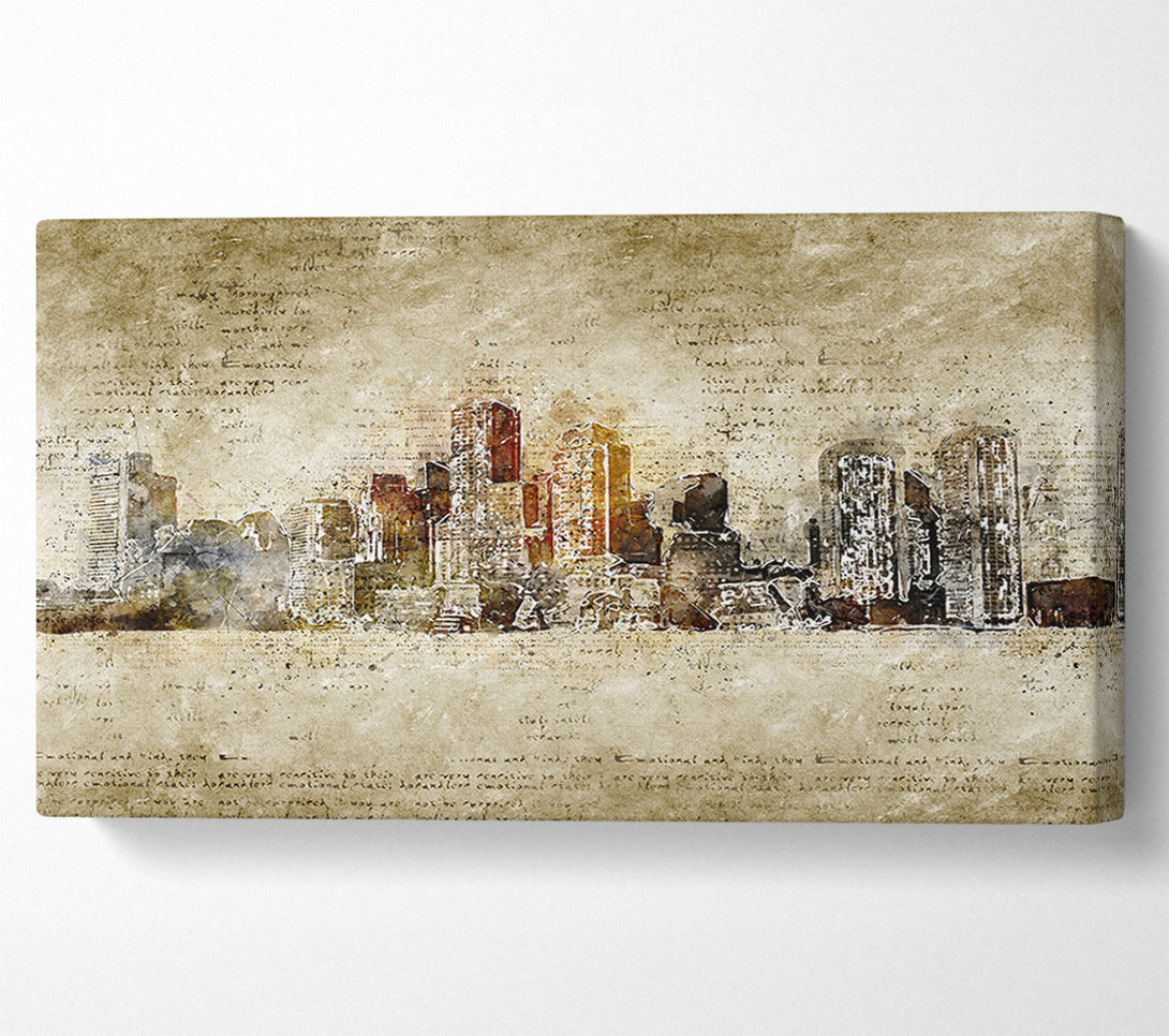  A Canvas Print of Manuscript New York Canvas Print