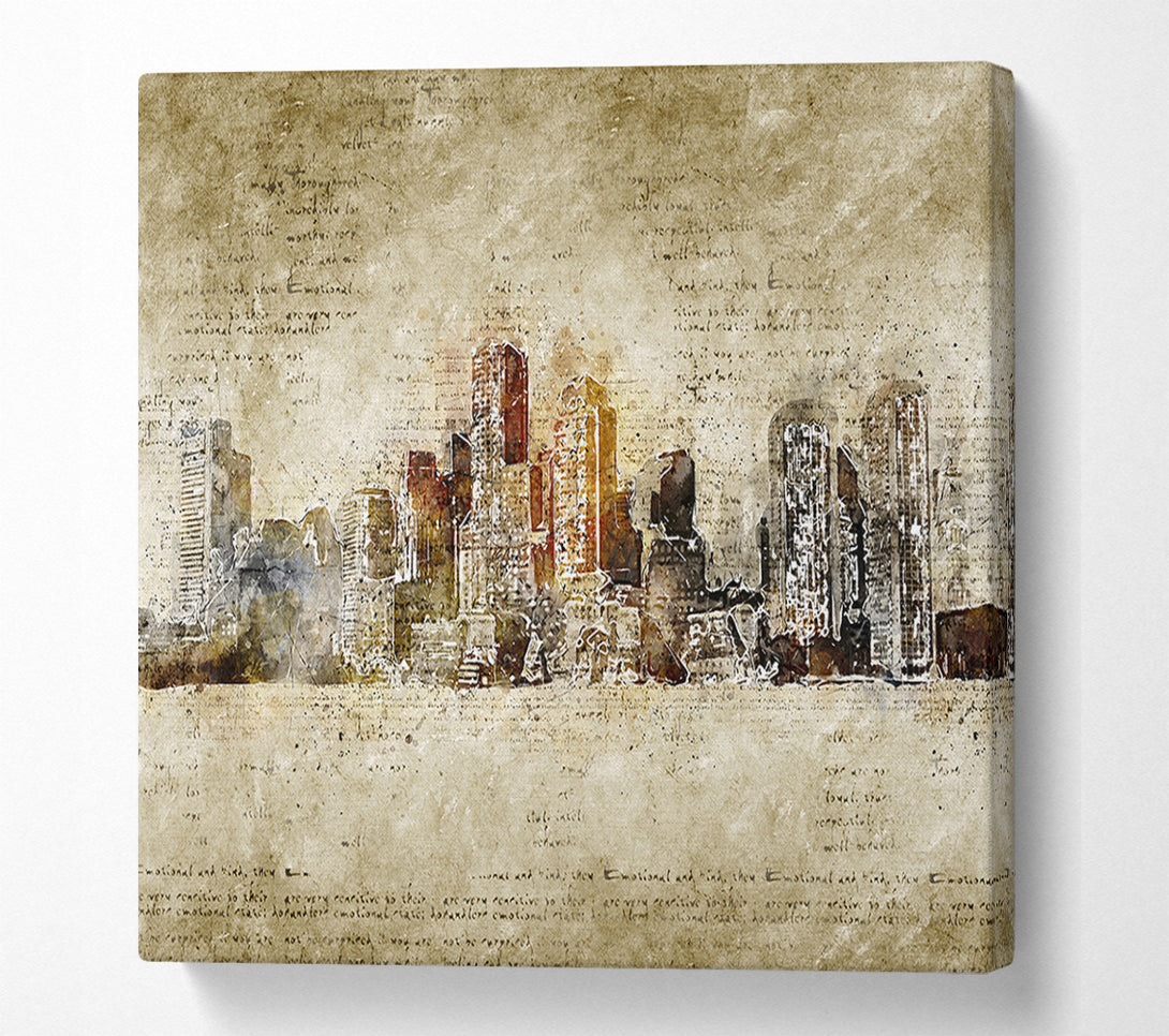  A Canvas Print of Manuscript New York Canvas Print