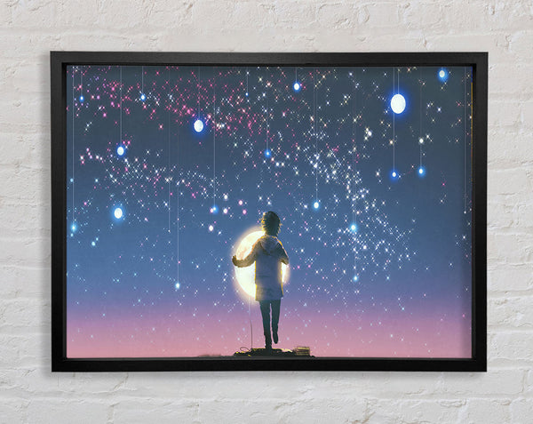 Capturing The Moon Framed Print