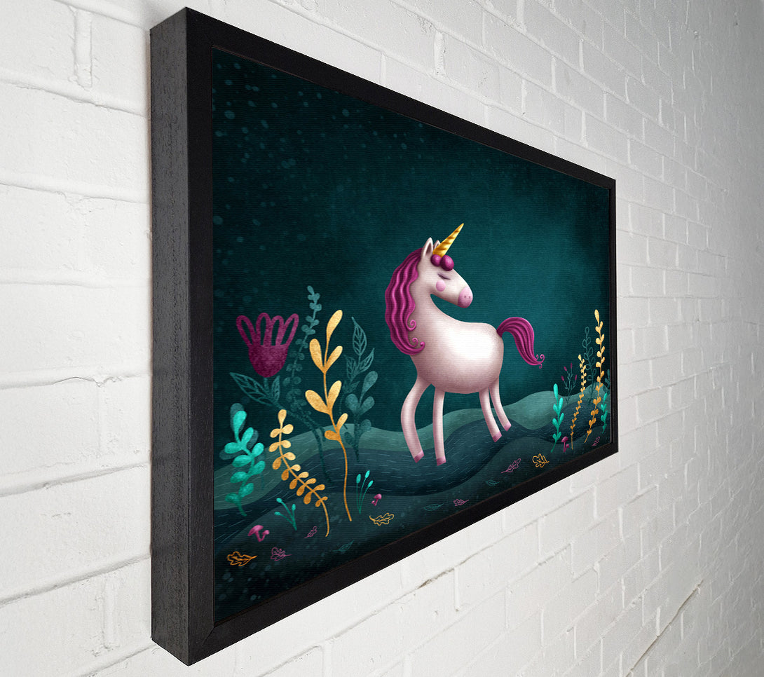  A Canvas Print of The Happy Unicorn Canvas Wall Art