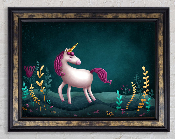 The Happy Unicorn Framed Print