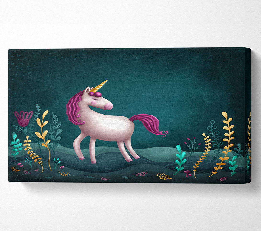 A Canvas Print of The Happy Unicorn Canvas Wall Art
