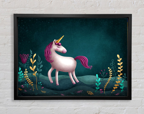 The Happy Unicorn Framed Print