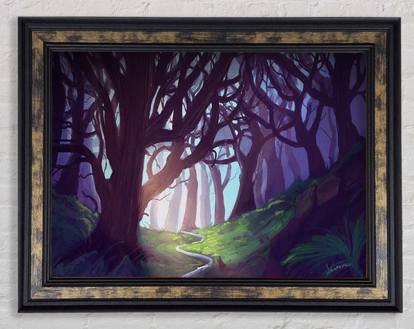 The Scary Woodland Walk Framed Print