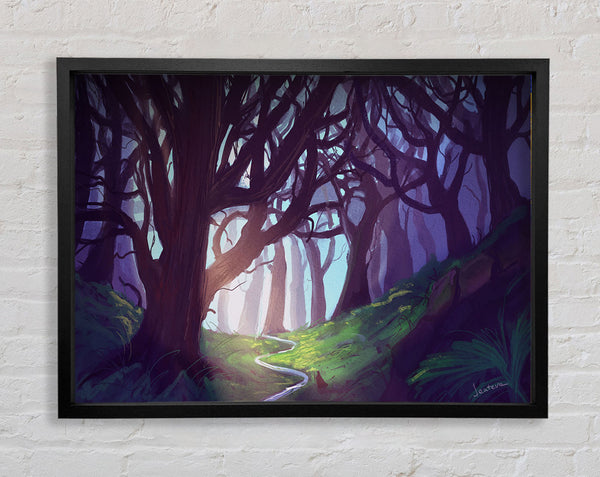 The Scary Woodland Walk Framed Print