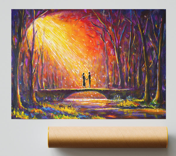 The Bridge To Meet In The Woodland Giclee Print