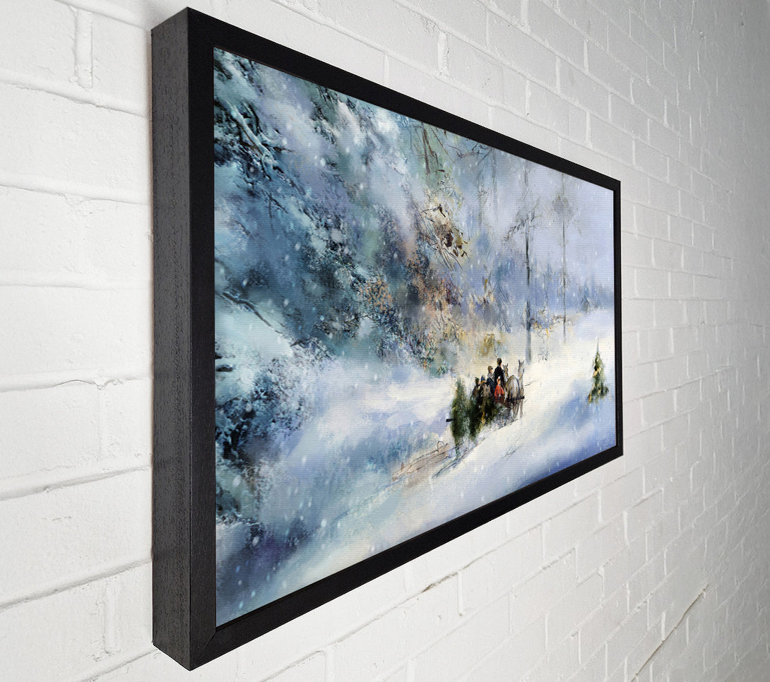  A Canvas Print of Traveling Through The Snow Canvas Art