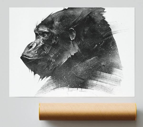 Washed Out Gorilla Print