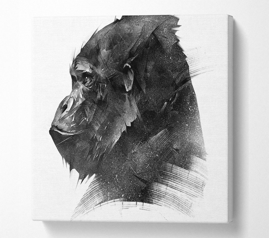  A Canvas Print of Washed Out Gorilla Canvas Art