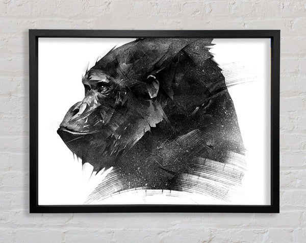 Washed Out Gorilla Framed Print