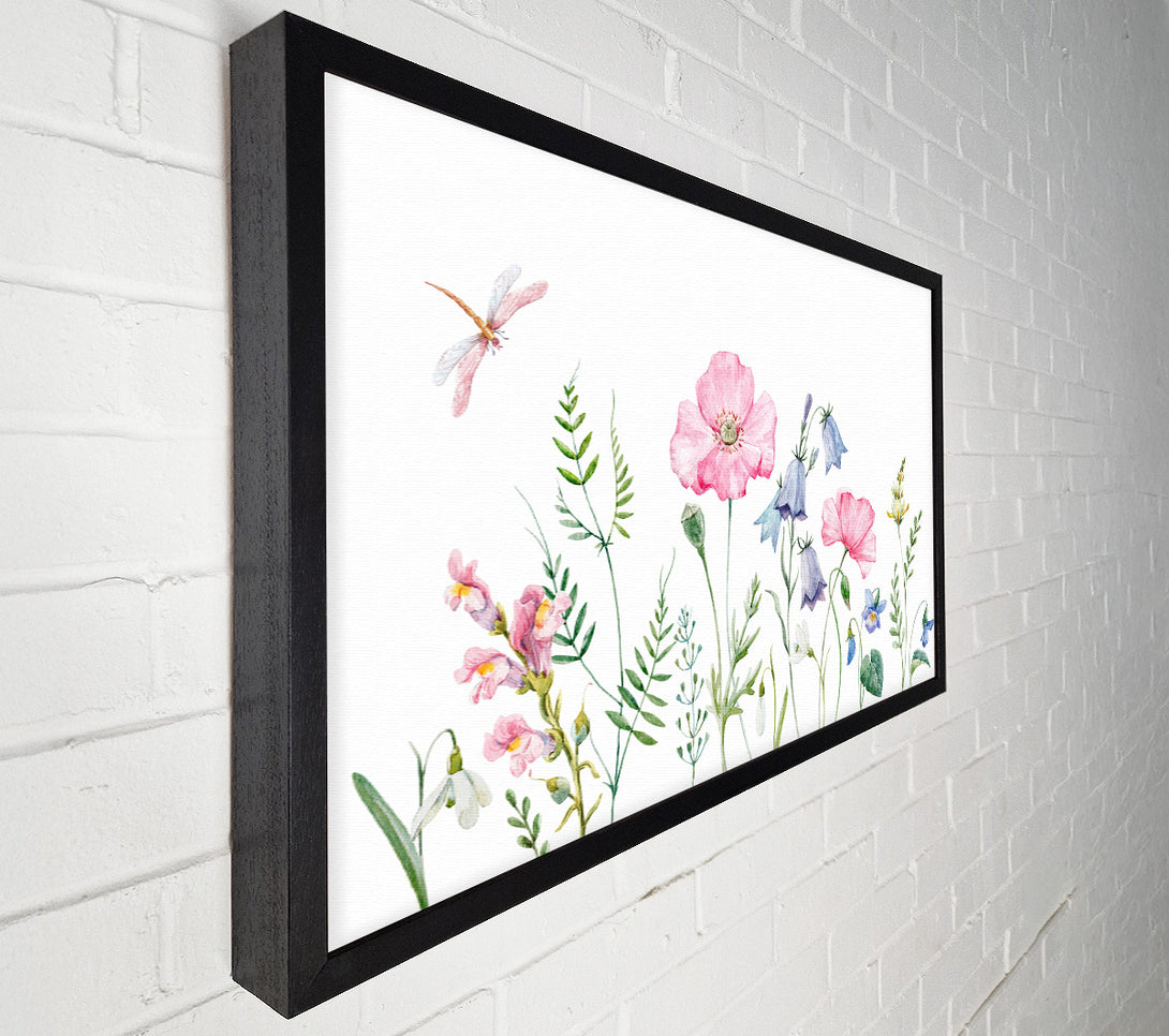  A Canvas Print of British Flowers Canvas Wall Art