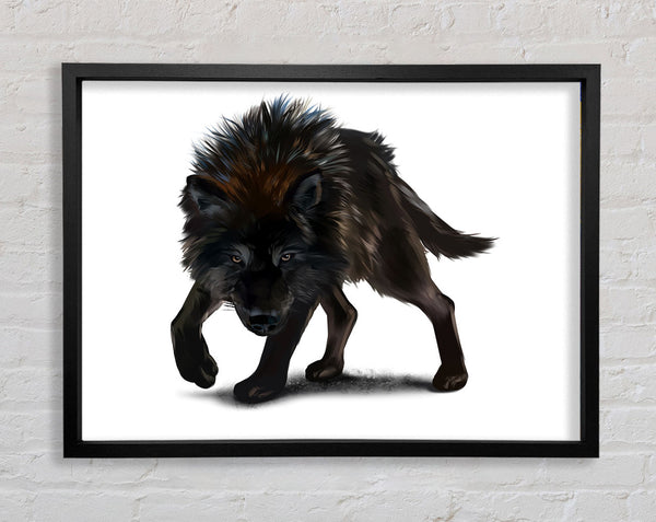The Angry Wolf Framed Print