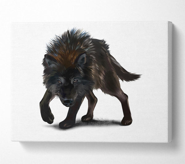  A Canvas Print of The Angry Wolf Canvas Wall Art