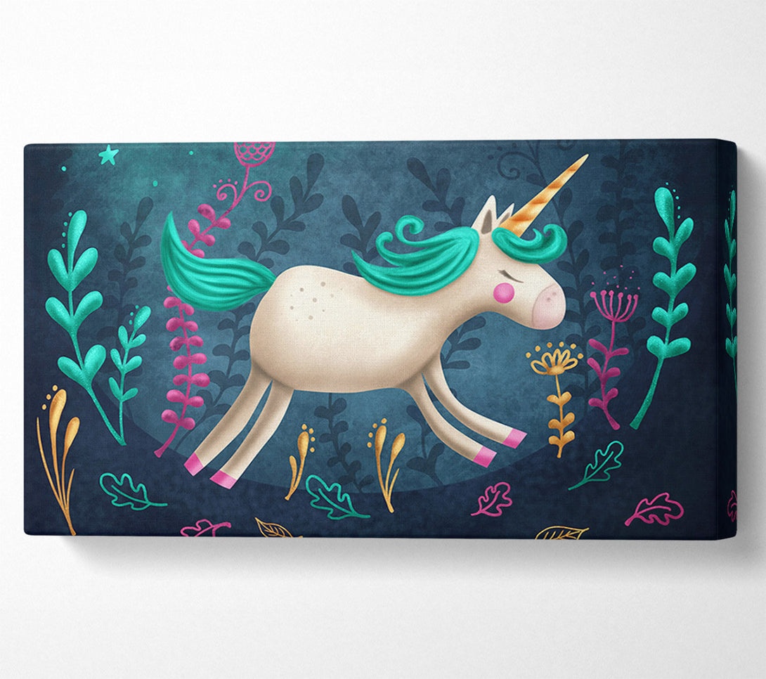  A Canvas Print of The Jumping Unicorn Canvas Art