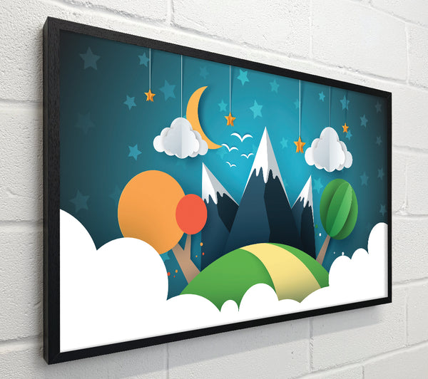 Colour Paper Cut Out Mountain