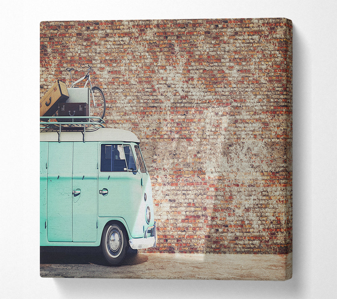  A Canvas Print of The Camper In Front Of Bricks Canvas Print