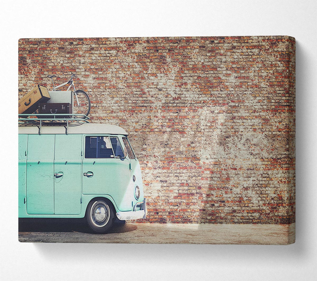  A Canvas Print of The Camper In Front Of Bricks Canvas Print