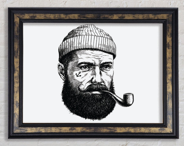 Hipster Smoker Framed Print