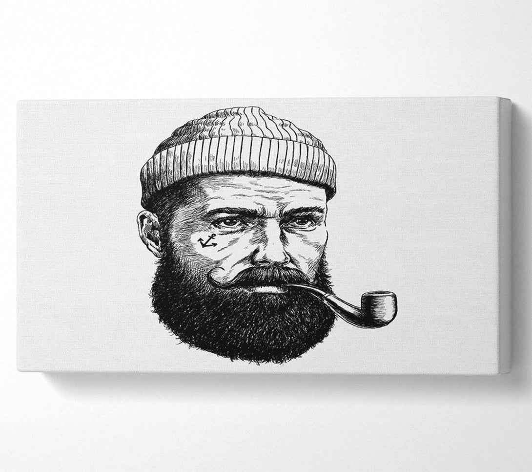  A Canvas Print of Hipster Smoker Canvas Wall Art