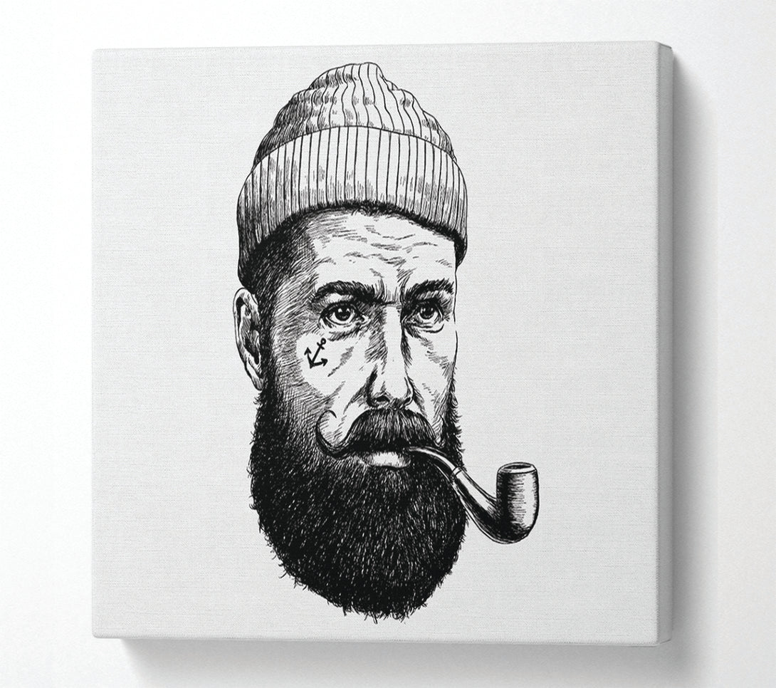  A Canvas Print of Hipster Smoker Canvas Wall Art