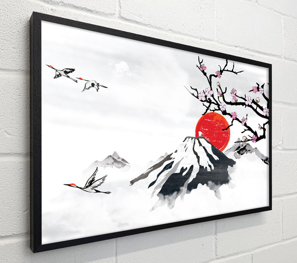 Red Japanese Sunset Branch