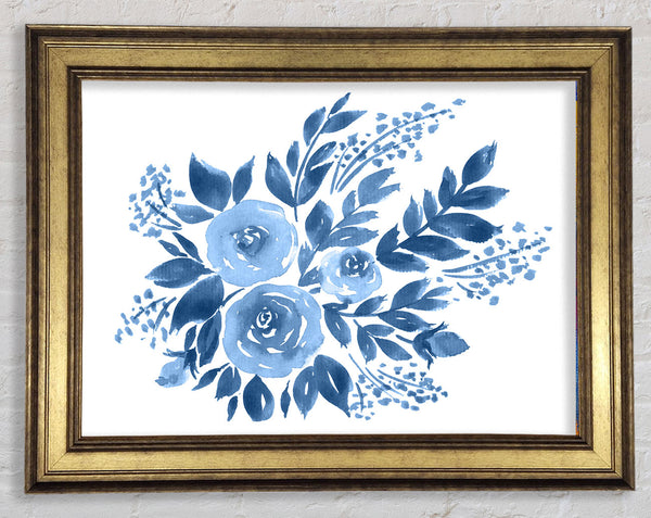 Blue Flower Time Framed Print