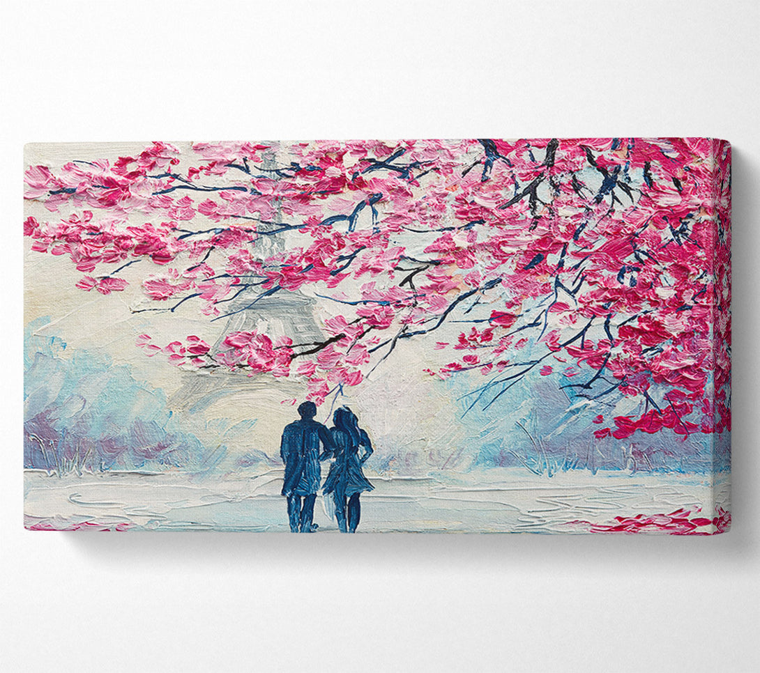  A Canvas Print of Walk Through Paris Blossom Canvas Wall Art