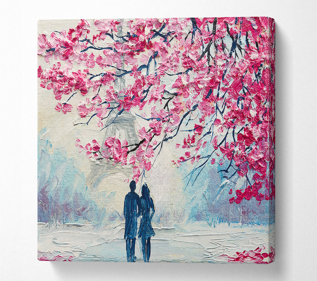  A Canvas Print of Walk Through Paris Blossom Canvas Wall Art