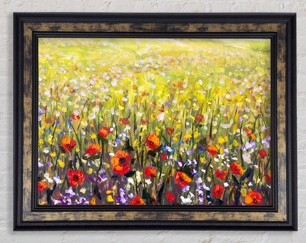 The Poppies Field Of Light Framed Print
