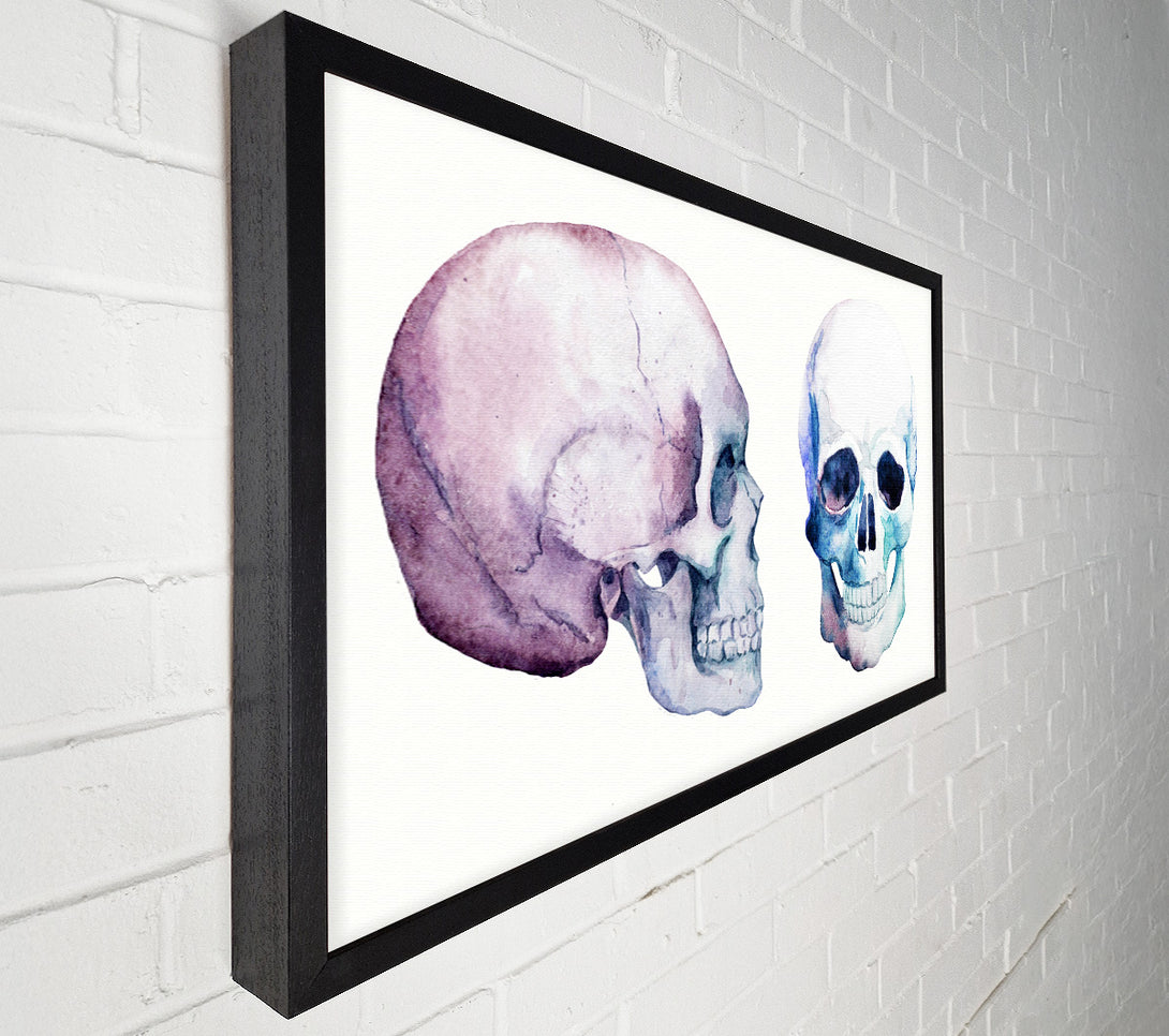  A Canvas Print of Two Skulls Meet Canvas Art