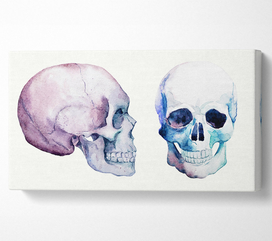  A Canvas Print of Two Skulls Meet Canvas Art