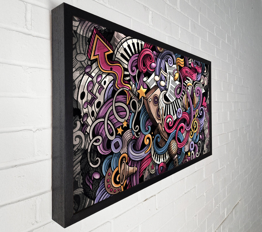  A Canvas Print of Abstract Patterns Of Music Canvas Wall Art