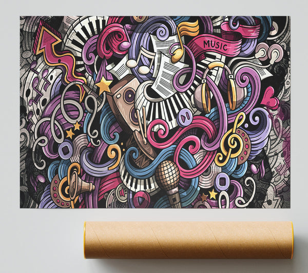 Abstract Patterns Of Music Print