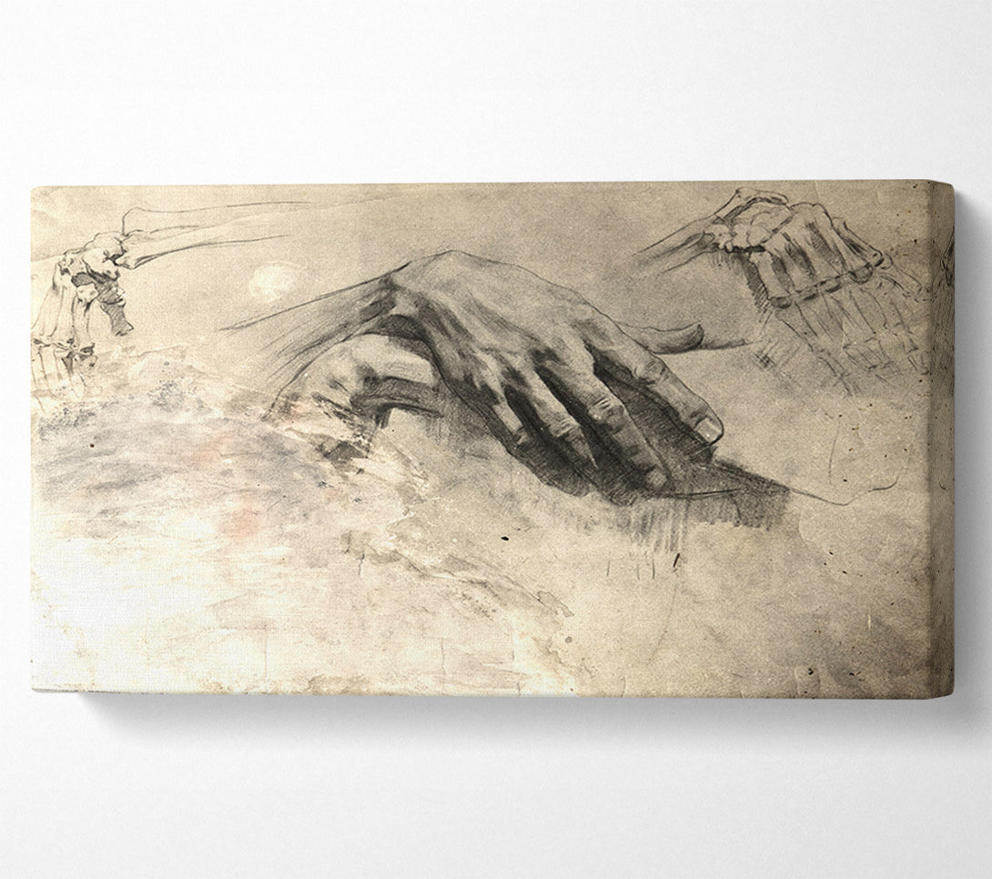  A Canvas Print of Hands Of Time And Space Canvas Art