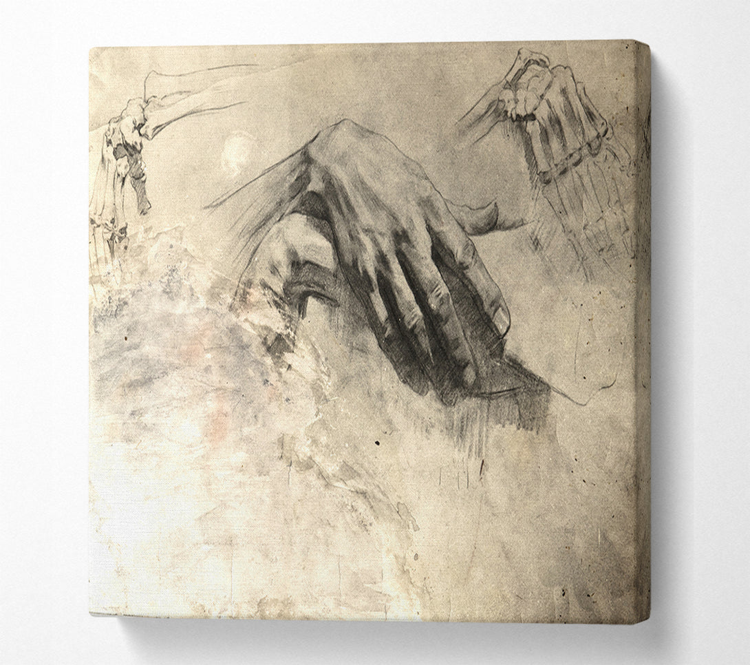  A Canvas Print of Hands Of Time And Space Canvas Art