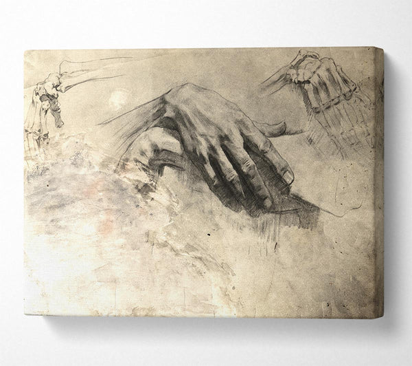  A Canvas Print of Hands Of Time And Space Canvas Art