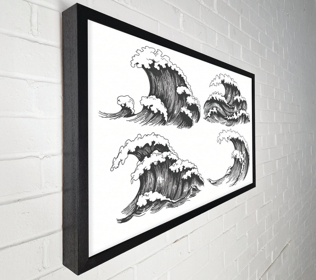  A Canvas Print of Four Wave Structures Canvas Art