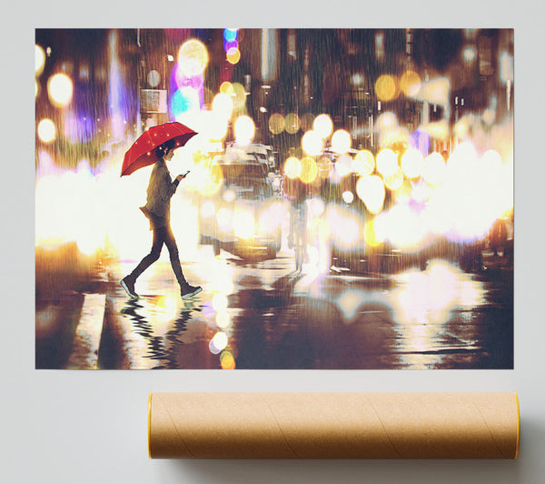 Walking Through The Light Streets Poster